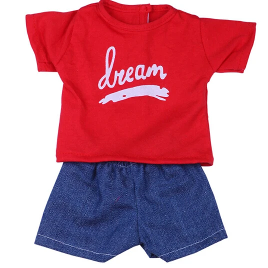American-Girl-Doll-Clothes-shirt-and-short-pants-sets-for-45-cm-reborn-baby-doll-Clothes (4)