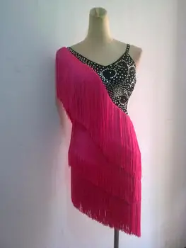 

New Adult Latin dance costumes sexy spandex colors tassel skirt for women latin dance competition skirts