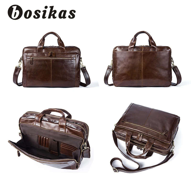 BOSIKAS мужской портфель модная сумка мужская для мужчин t кожаная на молнии
