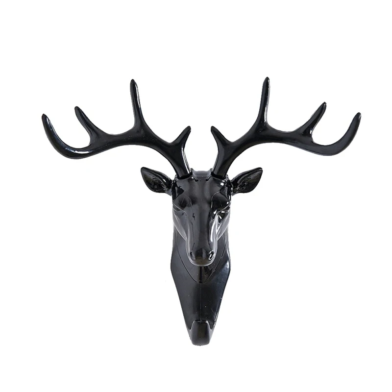 

Newest Creative hook deer head modeling wall decoration hanger suction cup living room bedroom Decor key hooks