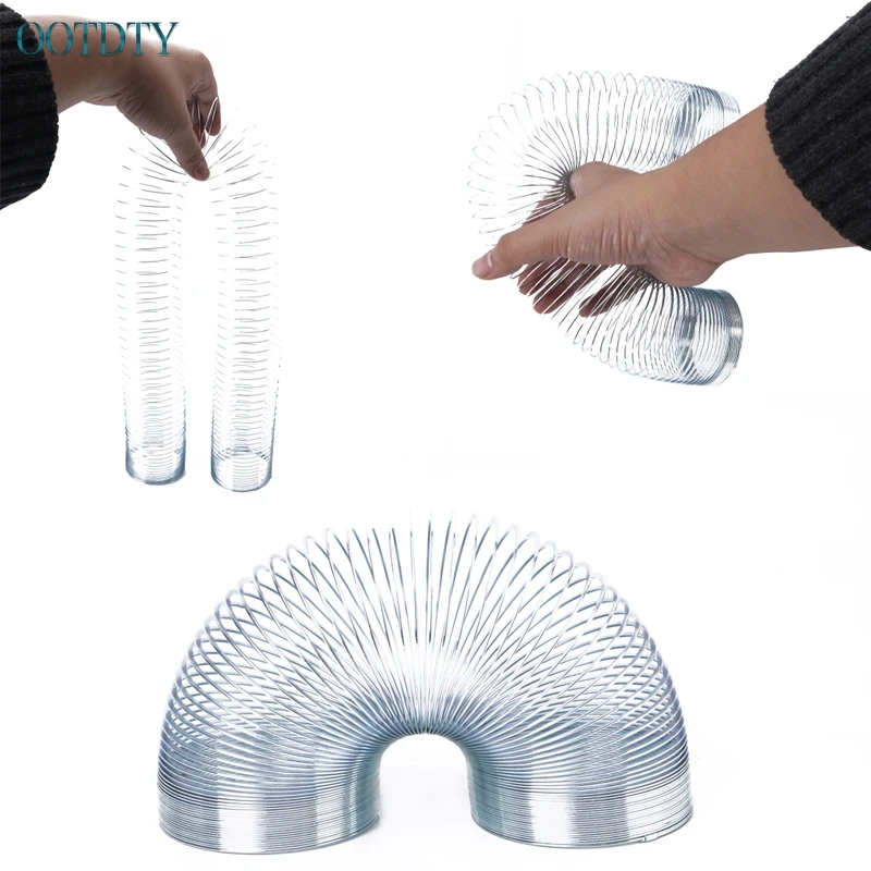 

Funny Gadgets Stress Relieve Magic Tricks Slinky Metal Rainbow Spring Toy #330