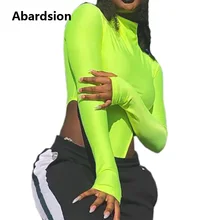 Abardsion Autumn Turtleneck Long Sleeve Bodysuit Neon Color Body Suit Top Sexy Women Stretch Skinny Basic Bodycon Bodysuits Abardsion Autumn Turtleneck Long Sleeve Bodysuit Neon Color Body Suit Top Sexy Women Stretch Skinny Basic Bodycon Bodysuits