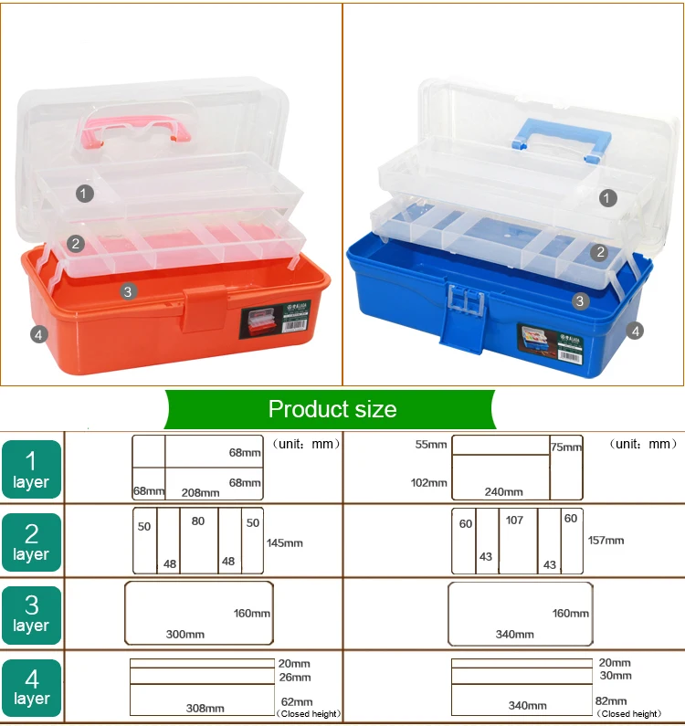 top tool chest LAOA Folded Toolsbox Work-box Colorful Foldable Tool Box Medicine Cabinet Manicure Kit Workbin For Storage tool chest with tools