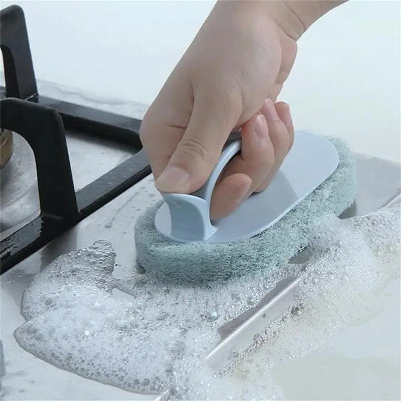 

1 Pcs Plastic Front Pressure Simple Handle Home Bathroom Kitchen Strong Decontamination Cleaning Brush 3 Color Choose Gadget