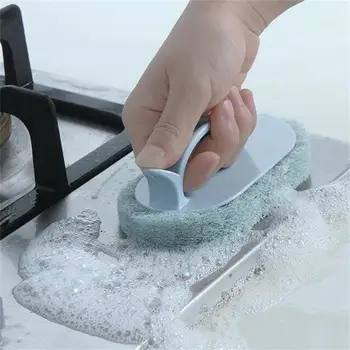 

1 Pcs Plastic Front Pressure Simple Handle Home Bathroom Kitchen Strong Decontamination Cleaning Brush 3 Color Choose Gadget