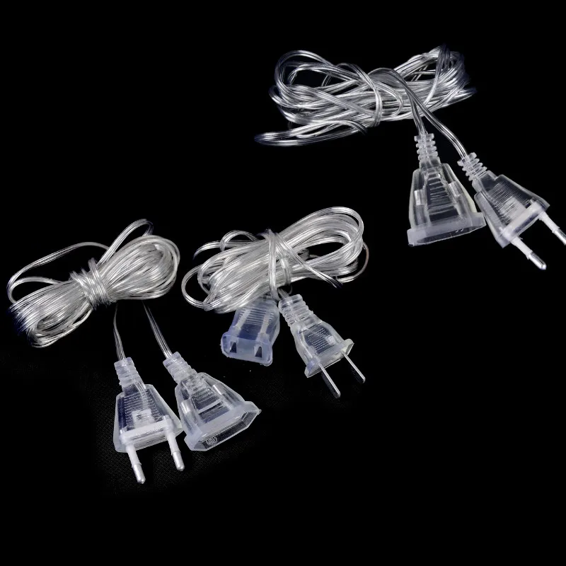 cheap 3M Extender 110V 220V Power Extension Cable US EU Plug Lengthened Line For Led String Light Holiday Wedding Strip Accessories