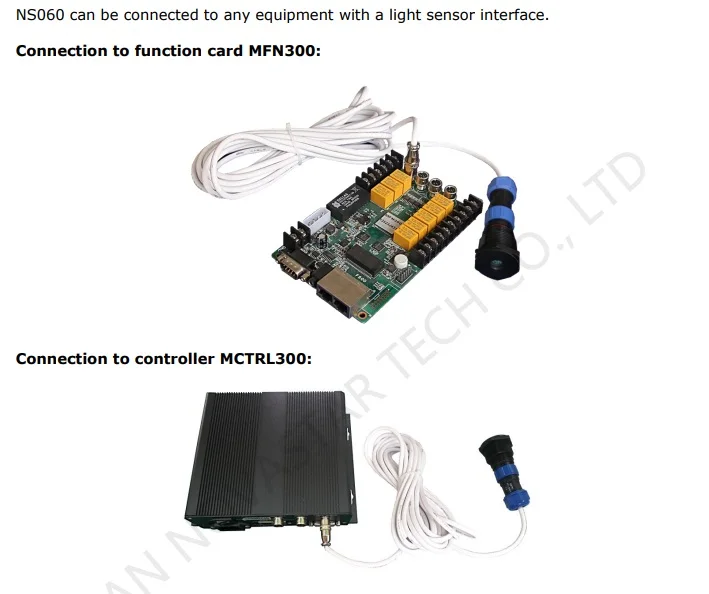 Novastar light sensor NS060 led screen brightness adjust support Novastar mctrl300 MFN300 multifunction card tv android