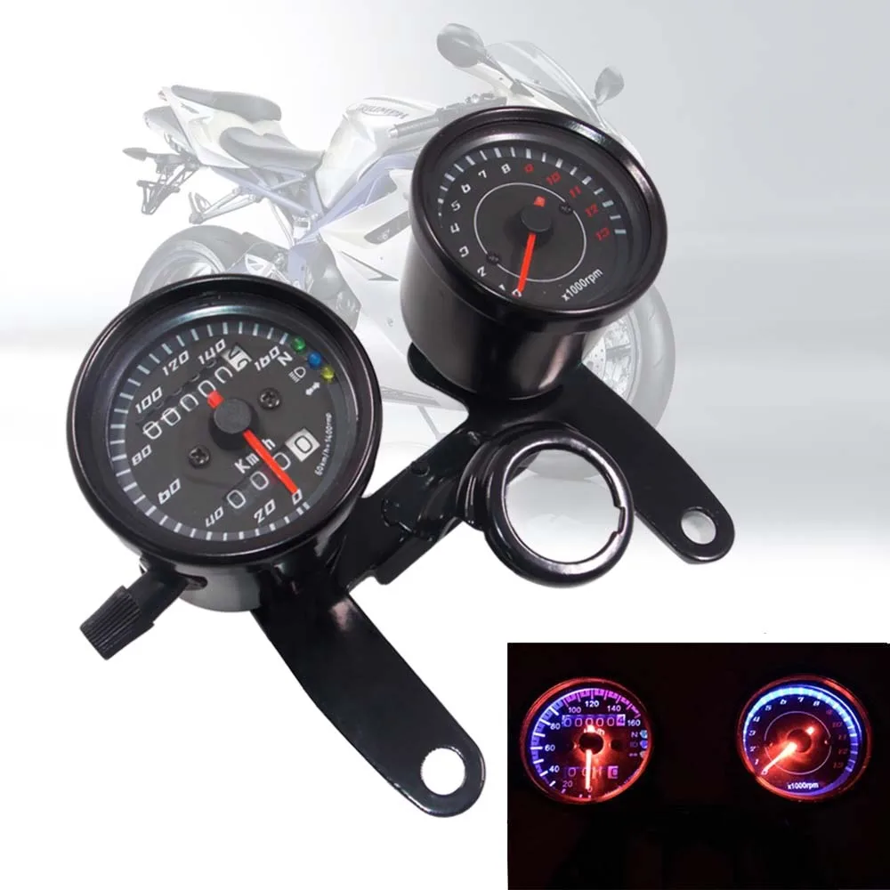 Universal Motorcycle Speedometer Tachometer 0~160km/h 13000 RPM