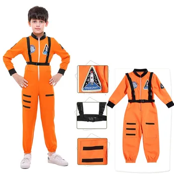 

Kids Aviator Costume,Astronaut Costume for Boys Kids Halloween Handsome Spaceman Cosplay Children Uniform Role Play Fancy Dress
