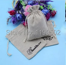 Comercio al por mayor de yute/lino/lino con cordón bolsa de la joyería para los regalos cosméticos reloj Bouquet Garni nueces bolsas de granos de café bolsas personalizar