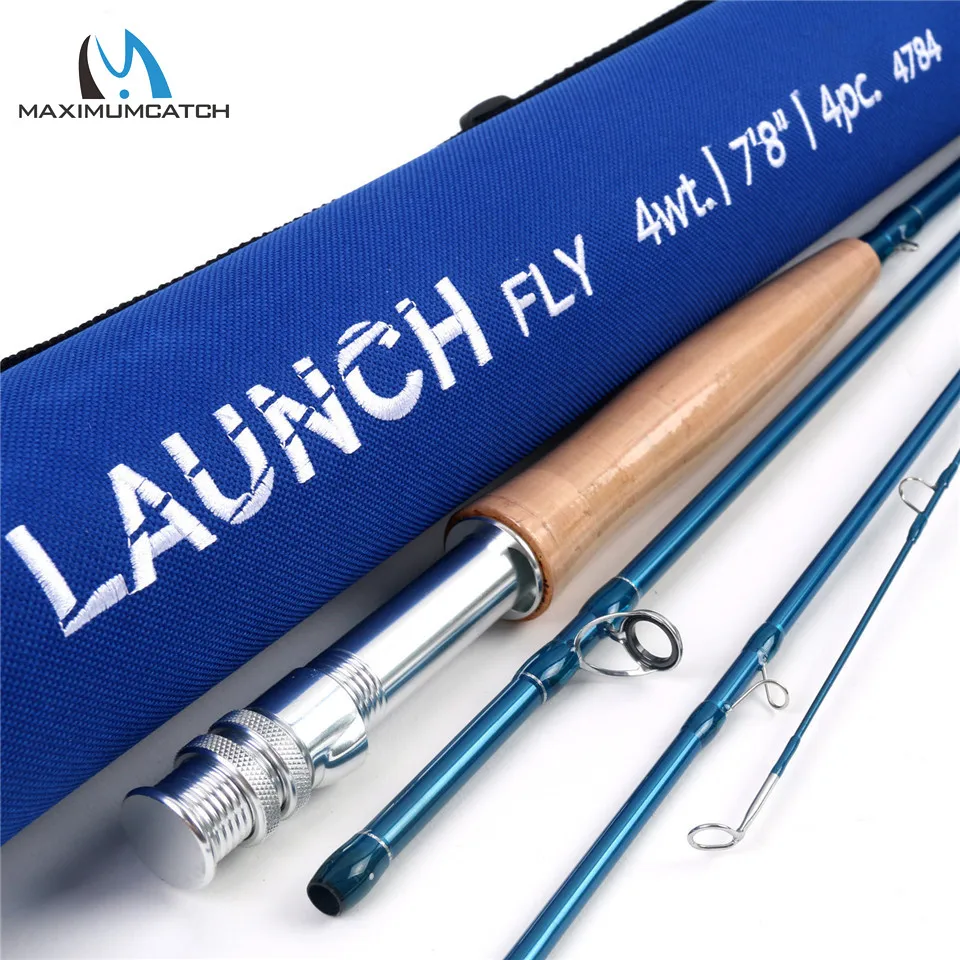 

Maximumcatch Youth Kids Fly Rod 7'8'' 4WT 4Sec Medium Fast Fly Fishing Rod with Cordura Tube Teenager Fishing Rod