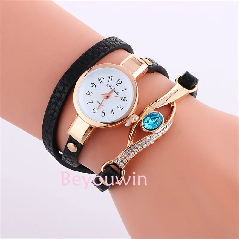 100 шт./партия модные женские кожаные часы элегантные специальный браслет с