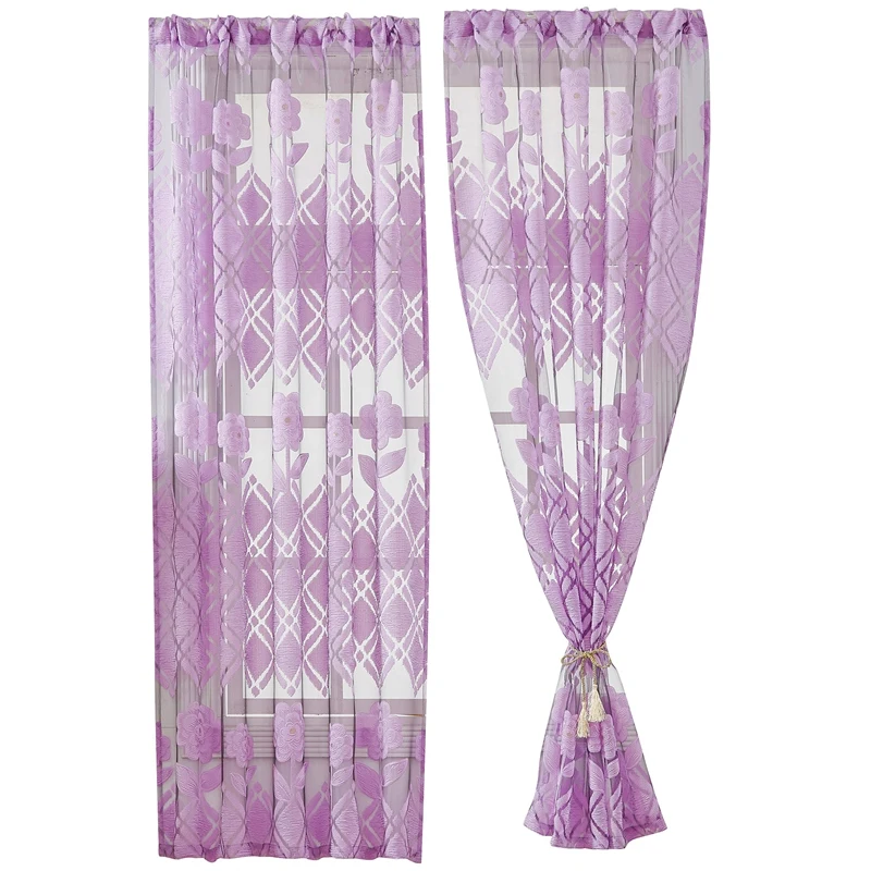 Simple Sunflower Short Curtain Window Tulle Treatment Voile Drape Living Room Home Textile Decoration | Дом и сад