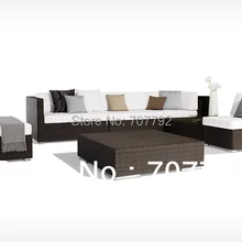 Стиль открытый секционный диван из ротанга