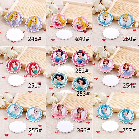 

kawaii Princess Large collection Figurine holiday decoration crafts flat back resin DIY phone hair Bow accessories