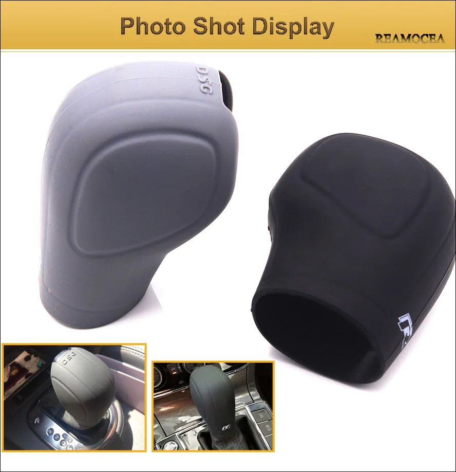 1Pc Car Gear Head Shift Knob Cover Soft Silicone Auto Round Protector for Volkswagen VW Magotan Sagitar Passat (7)