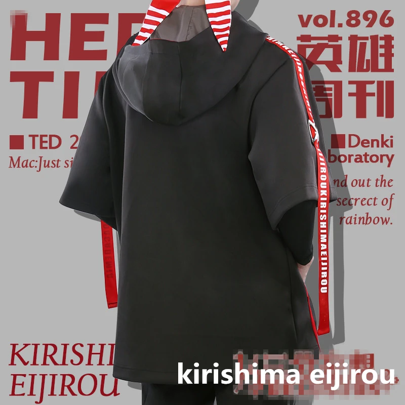 Boku no Hero Academy kirishima eijirou Косплей Костюм герой Еженедельный Повседневный балахон пальто Косплей Костюм