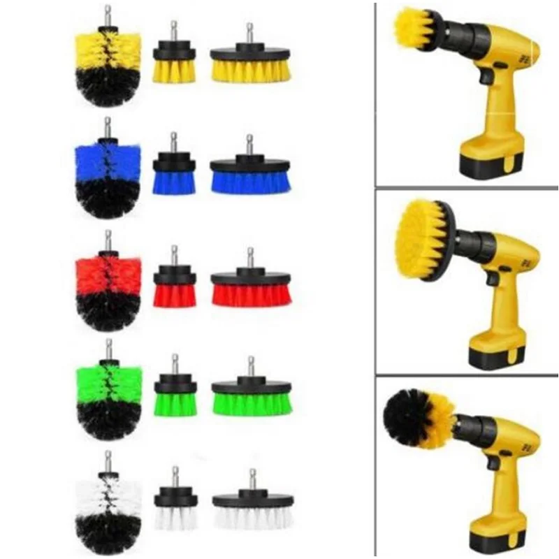 3 шт./набор, щетка для скруббера, щетка для ванной комнаты, поверхность ванной, плитка для душа, затирка, беспроводной набор для чистки скраба, 6 цветов