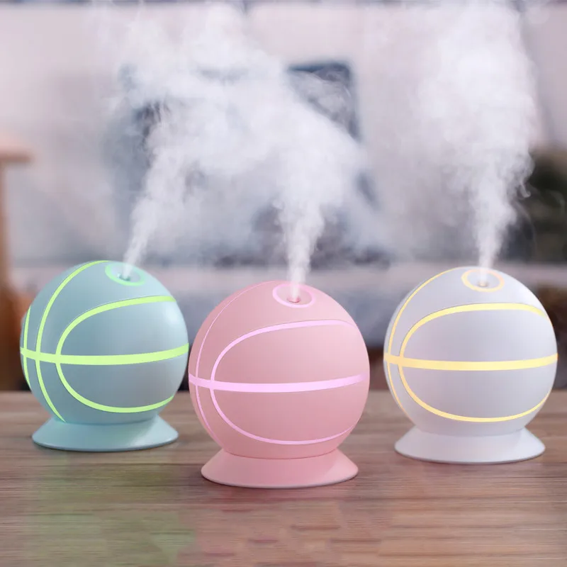 

USB mini colorful humidifier,Creative basketball diffuser,Car desktop empty humidificador,240ml large capacity
