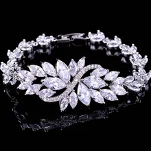 Европейский и американский темперамент Ледяной цветок изделия ААА класса циркон браслет ужин