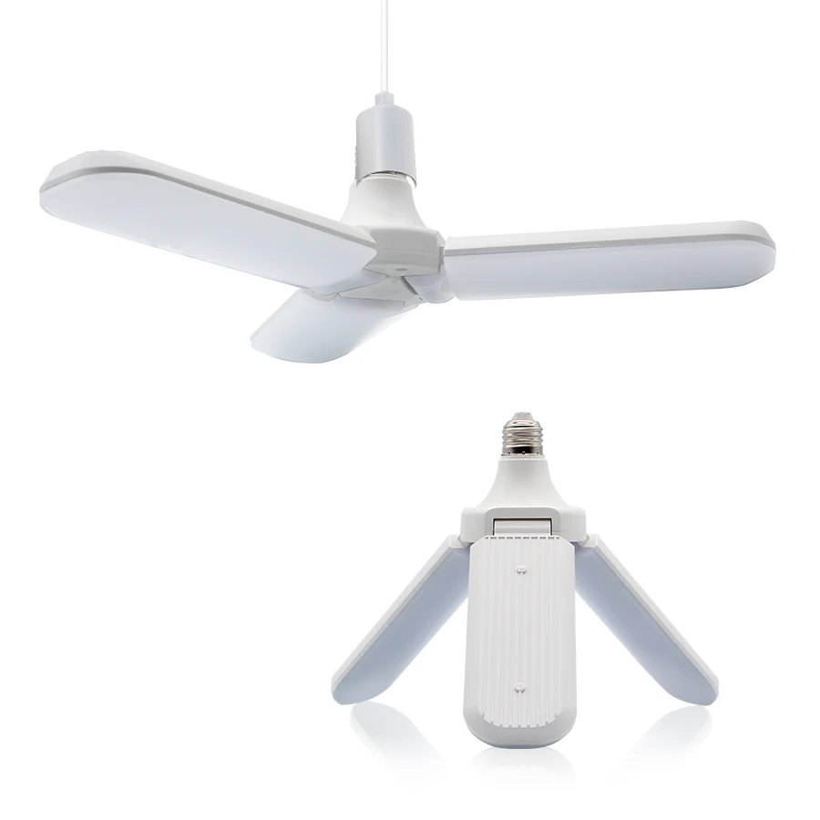 

95-265V 45W E27 LED Super Bright leds Home lighting Led Reflector Ceiling Lights Pendent Lamps Foldable Fan Blade Bulb Foldable