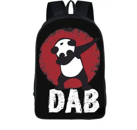 #*Cheap Funny Cartoon Dabbing Panda Cat Backpack For Teens Boys Kids Book Bag Children School Bags Men Women Hip Hop Backpack Book Bag
