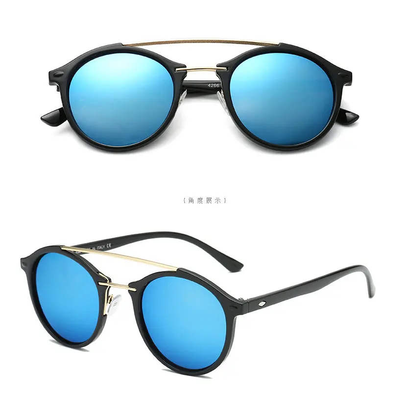 Мужские Винтажные круглые мужские солнцезащитные очки мода 4266 солнцезащитные очки для женщин градиентные линзы женские оттенки homme бренд Oculos женские