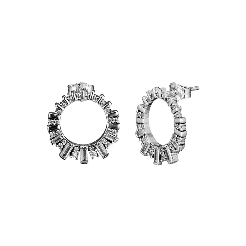 

Glacial Beauty Drop Earrings Clear CZ Crystal Women Earrings 925 Sterling Silver Jewelry Accessories Girls Dangle Earrings Gifts