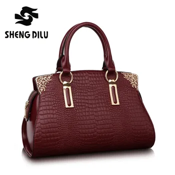 

013118 new hot women handbag female fashion leather large tote top-handles bag
