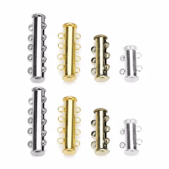 

LOULEUR 10pcs/lot Gold Silver Color Strong Magnetic Slide Clasps Fit Necklace Bracelet End Clasps Connectors Diy Jewelry Making