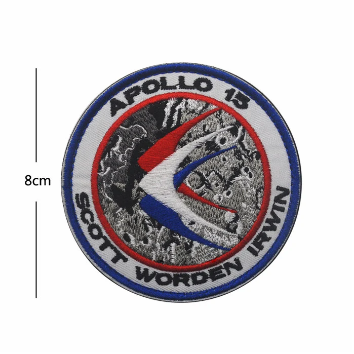 1 APOLLO Missions Вышивка Патчи астронавт космический корабль эмблемы коллаж США тактический боевой патч наружная нарукавная нашивка наклейки - Цвет: 1