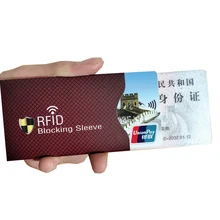 5 шт./пакет анти-сканирование RFID карты рукава кредитного банка карты анти-магнитный протектор алюминиевая фольга портативный держатель для банковских карт