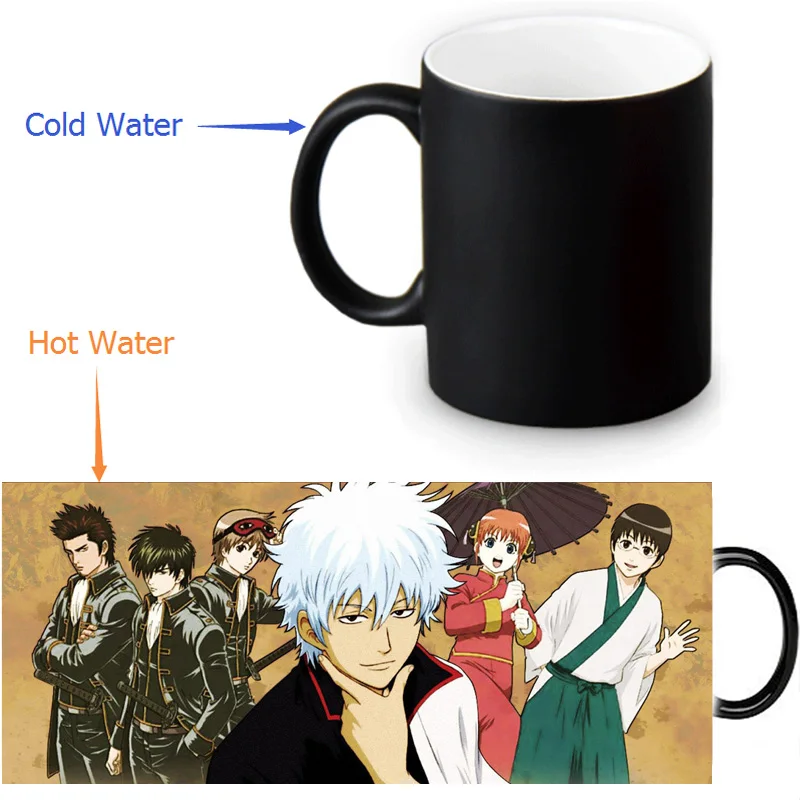 Кофейные кружки на заказ GINTAMA Термочувствительная чашка для чая и молока