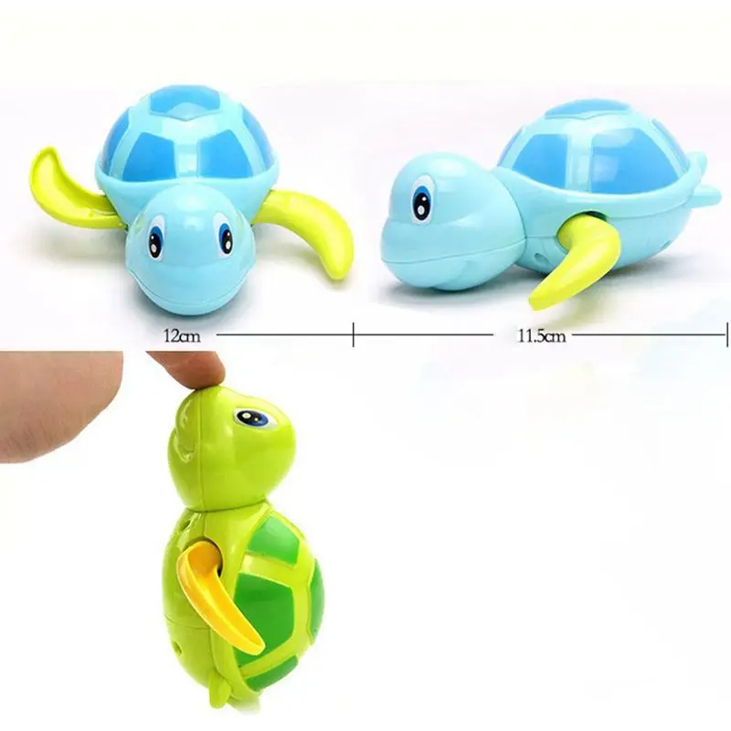 Милые Мультяшные морские животные Черепаха классические водные игрушки Детские Игрушки для ванны детские плавательные черепахи заводные на цепочке детские развивающие пляжные ванны