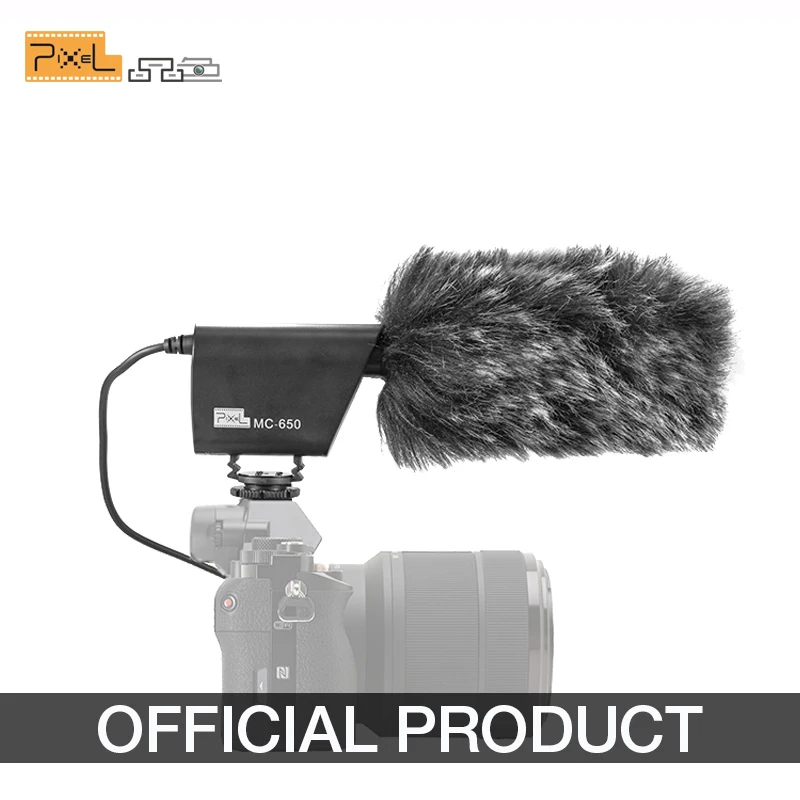 

Pixel 3.5mm Stereo Camera Microphone VLOG Photography Interview Digital Video Recording Microphone for Nikon Canon DSLR Camera