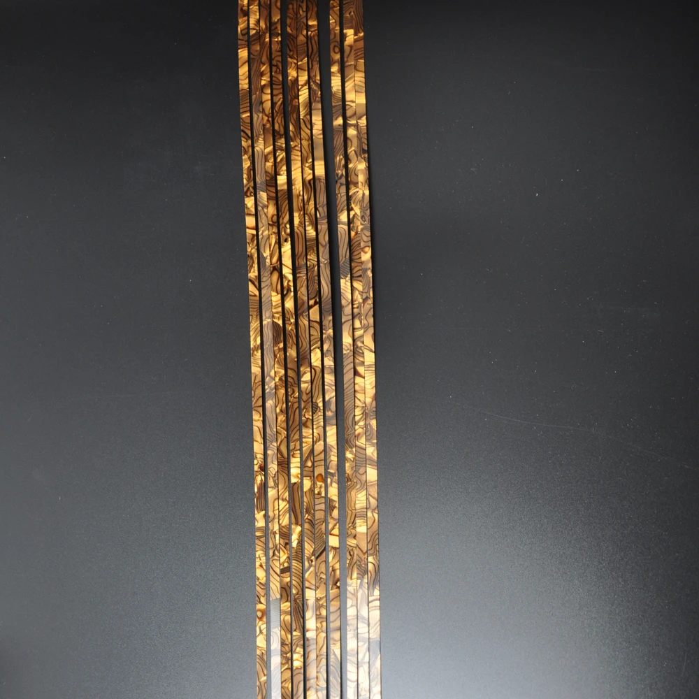 

10Pcs Luthier Purfling Binding Marquetry inlay Guitar Builder Celluloid Strip Tiger