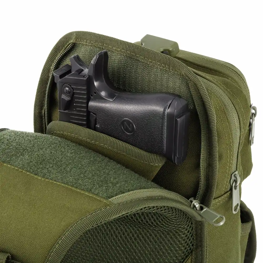 tactical sling bag with holster