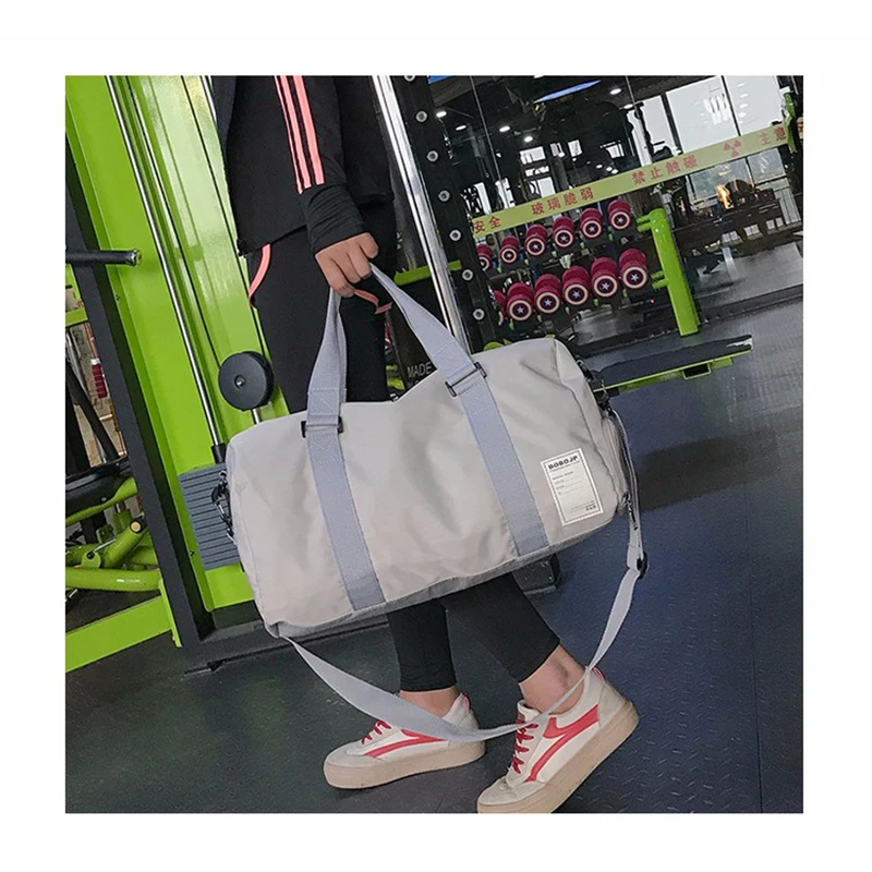 Одноцветная Мужская спортивная сумка на одно плечо, большая вместительность, простая сумка для фитнеса, Женская дорожная сумка на короткое расстояние