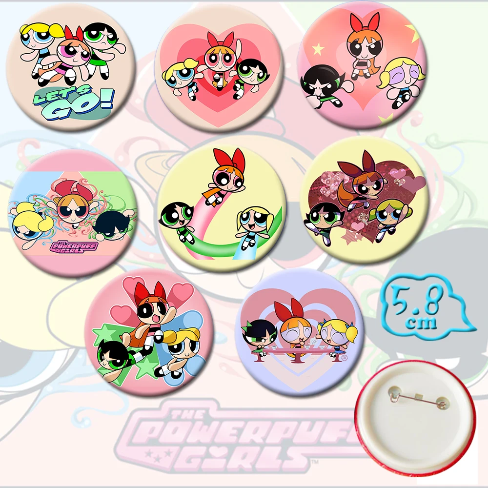 

Giancomics FFVIII Dexter Gorillaz The Powerpuff Girls Felix The Cat Series Pins Set Brooch Badges PVC Button Ornament Otaku Gift