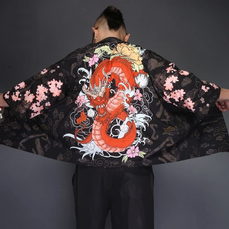 日本の着物カーディガン男性羽織浴衣男性サムライ衣装服着物ジャケットメンズ着物シャツ浴衣羽織 Ta475 Asia Pacific Islands Clothing Aliexpress