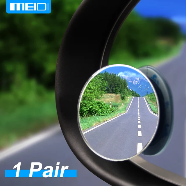 MEIDI Car Rear view Convex Mirror Voiture 360 Degree Rotable Wide Angle Blind Spot Auto Exterior Accessory for parking safety