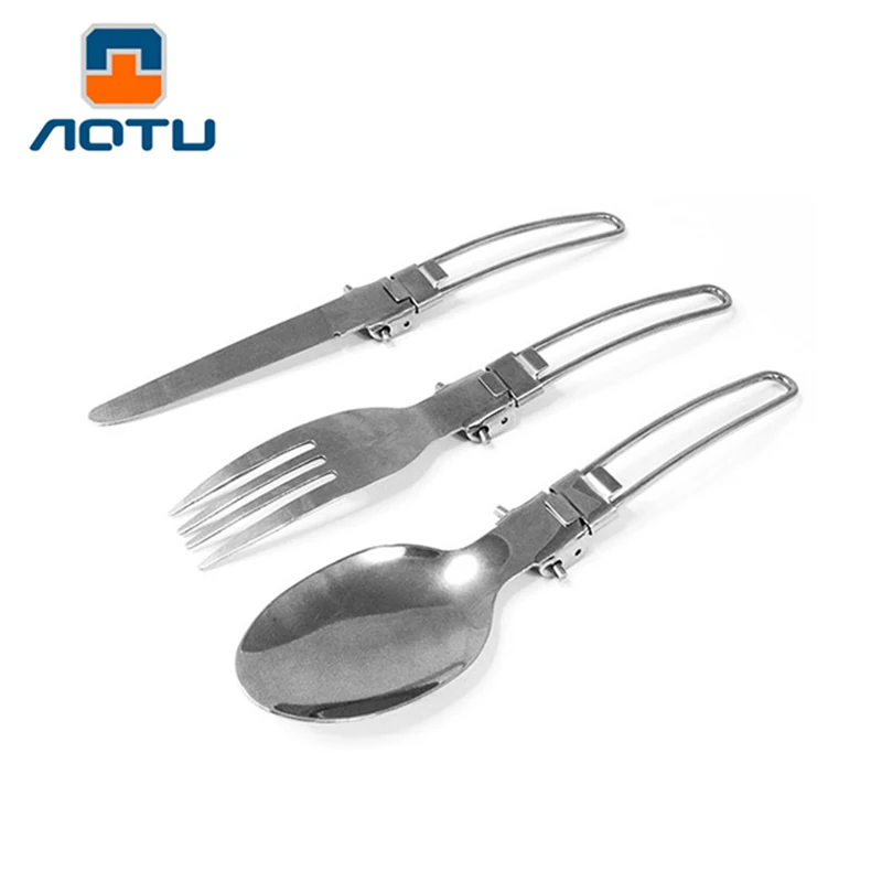 

Stainless Steel Utility Cutlery Set Ultralight Foldable and Durable Knife Fork Spoon Flatware Perfect for Travel Picnic Camping