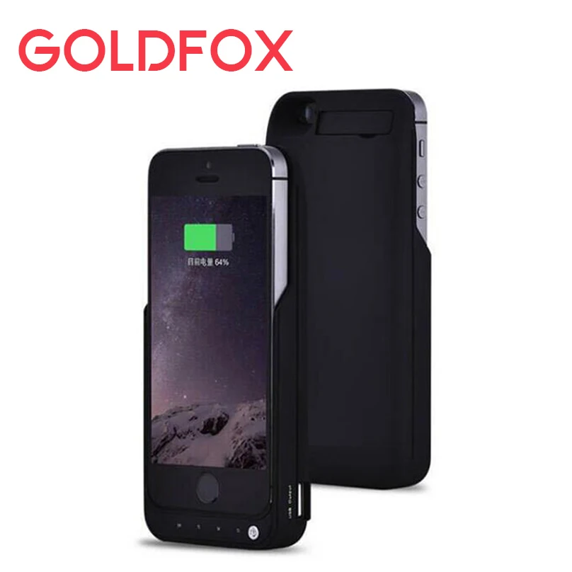 GOLDFOX 4200 мАч Внешний аккумулятор для iPhone 5, 5S, SE, запасное зарядное устройство для телефона, чехол для аварийного телефона, аккумулятор, чехол для зарядного устройства