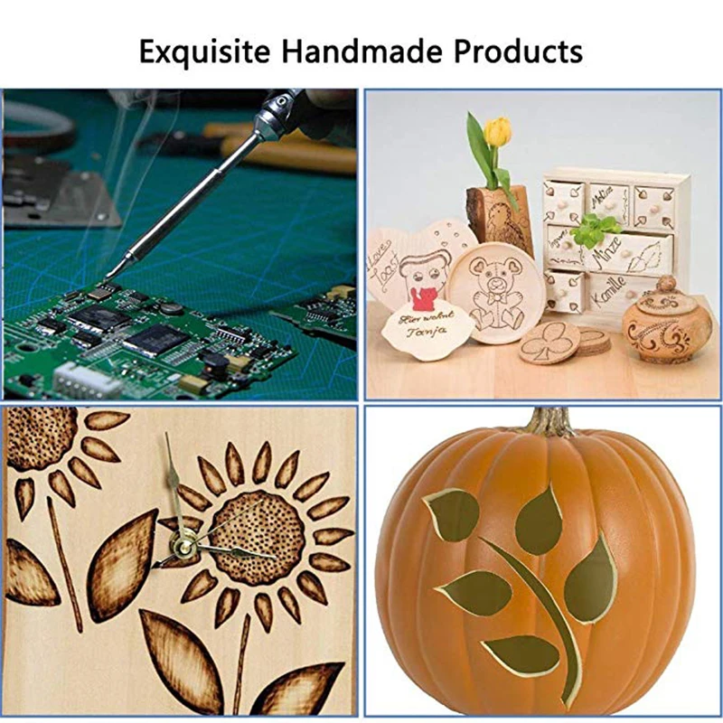 KALAIDUN Soldering Iron Adjustable 60w EUUS Plug Carving Pyrography Tool Wood Embossing Burning Solderng Pen Welding Tips Kit9