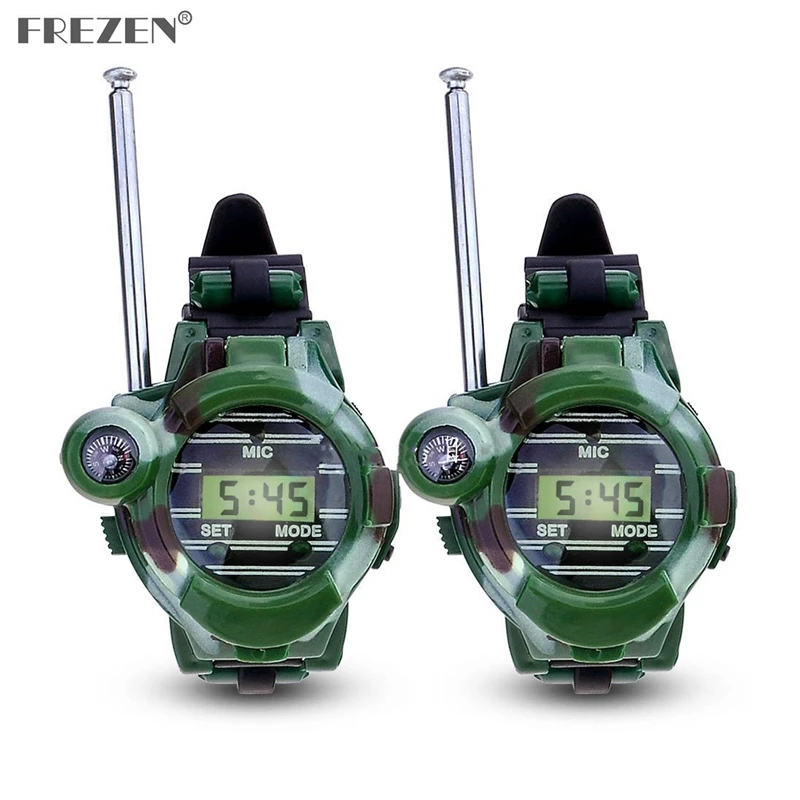 

1 Pair LCD Radio 150M Watches Walkie Talkie 7 in 1 Children Watch Radio Outdoor Interphone Toy Camouflage