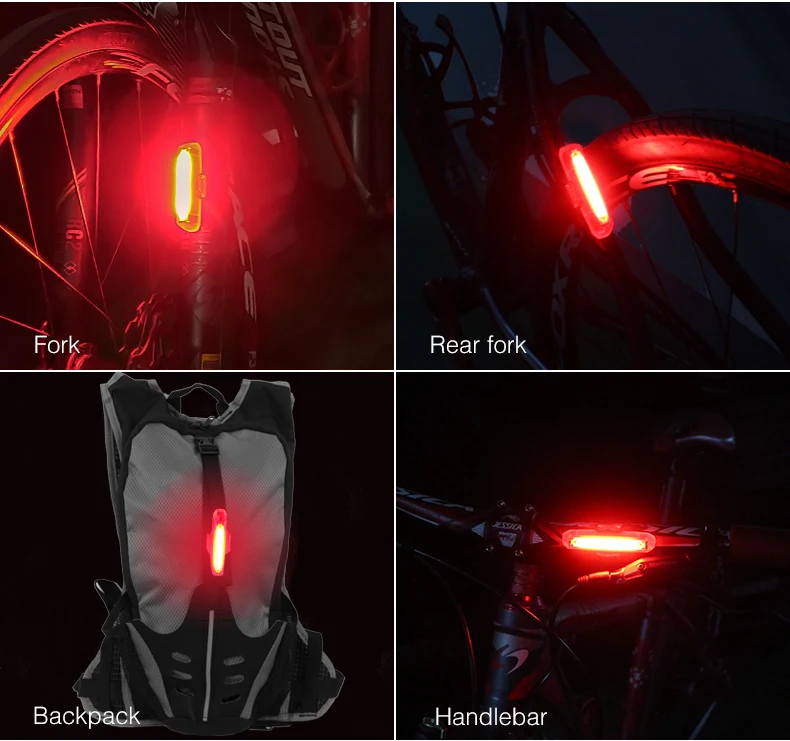 Discount MEROCA Bike Bicycle Lamp100 LM Rechargeable LED USB COB Mountain Bike Tail Light Taillight MTB Safety Warning Bicycle Rear Light 15