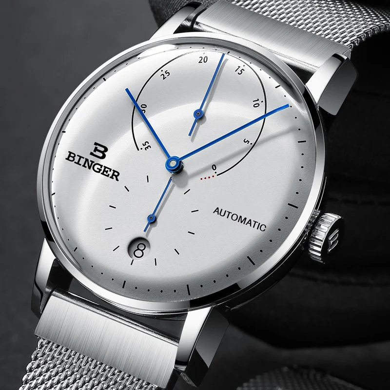

Japan Movement reloj hombre Switzerland BINGER Men Watch Luxury Brand Automatic Mechanical Men's Watches Sapphire Male B-1187-4