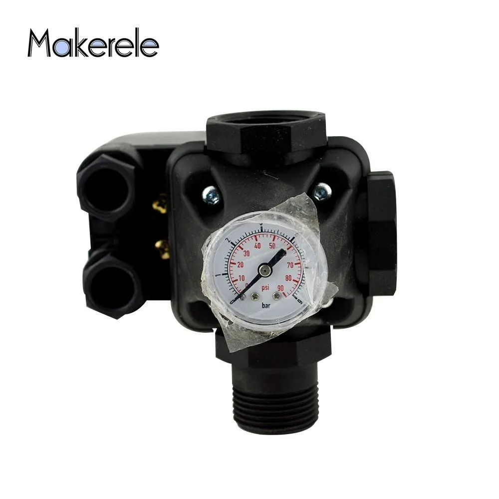 

High Quality Adjustable Water Pump Pressure Control Switch MK-WPPS21 Pressure Gauge Pump Controller Switch From Makerele