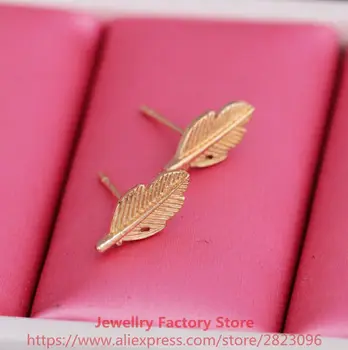

500sets /lot fashion lady stud leaf earrings wholesale bijoux jewelry leaf earrings