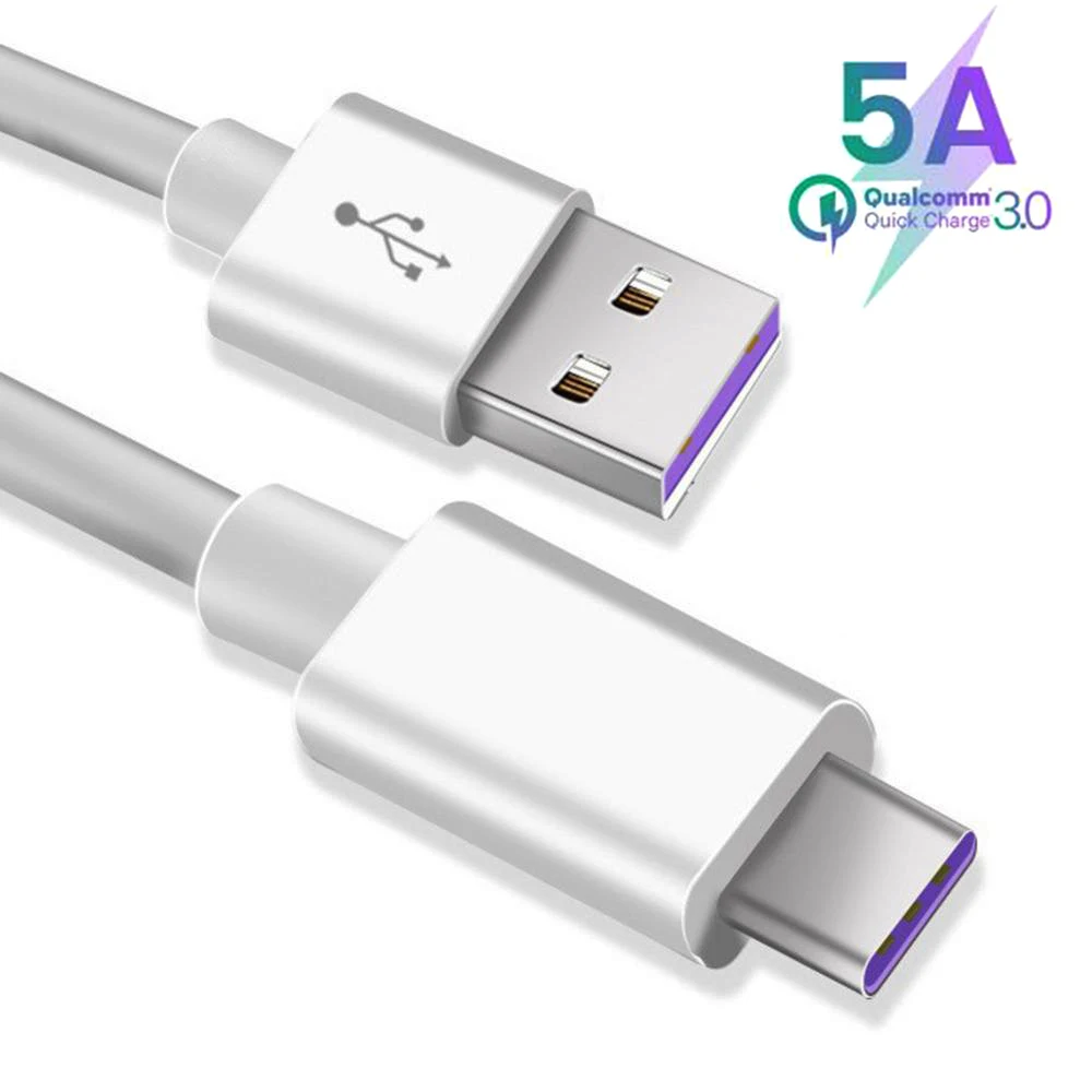 USB نوع C كابل علامة هواوي P30 برو لايت Mate20 P10 زائد 5A USB 3.1 نوع-C الأصلي أدائنا الهاتف المحمول الكابلات ل Andriod